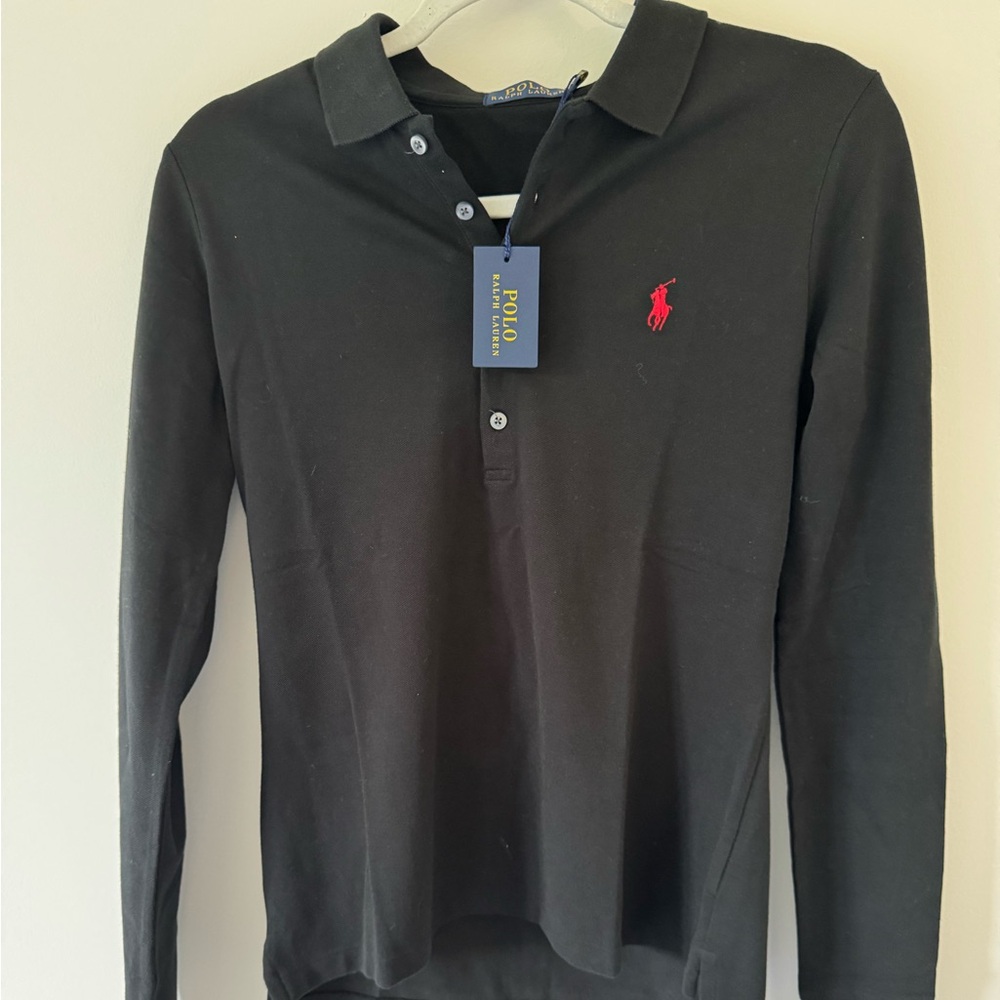 Polo by Ralph Lauren Men's Black Long Sleeve Polo